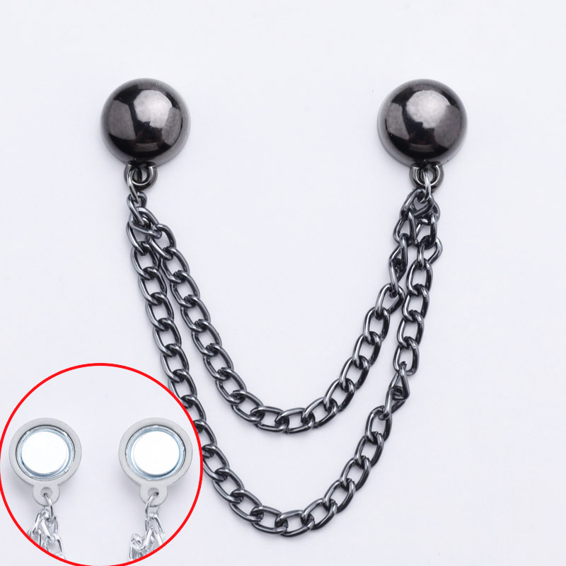 チェーンの磁気はズボンの足を引きずることを防ぎます。金属の磁気は袖口を固定します。