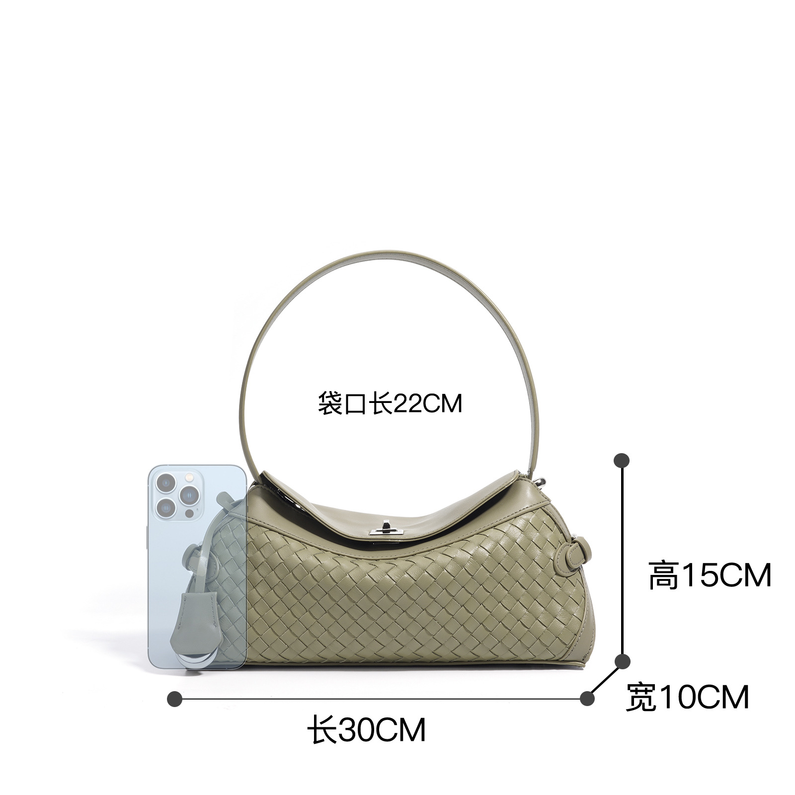 Luxury Cowhide Shoulder Bag For Commuting - French Niche Style Designer Genuine Leather Underarm Bag For Women - Thumbnail 4