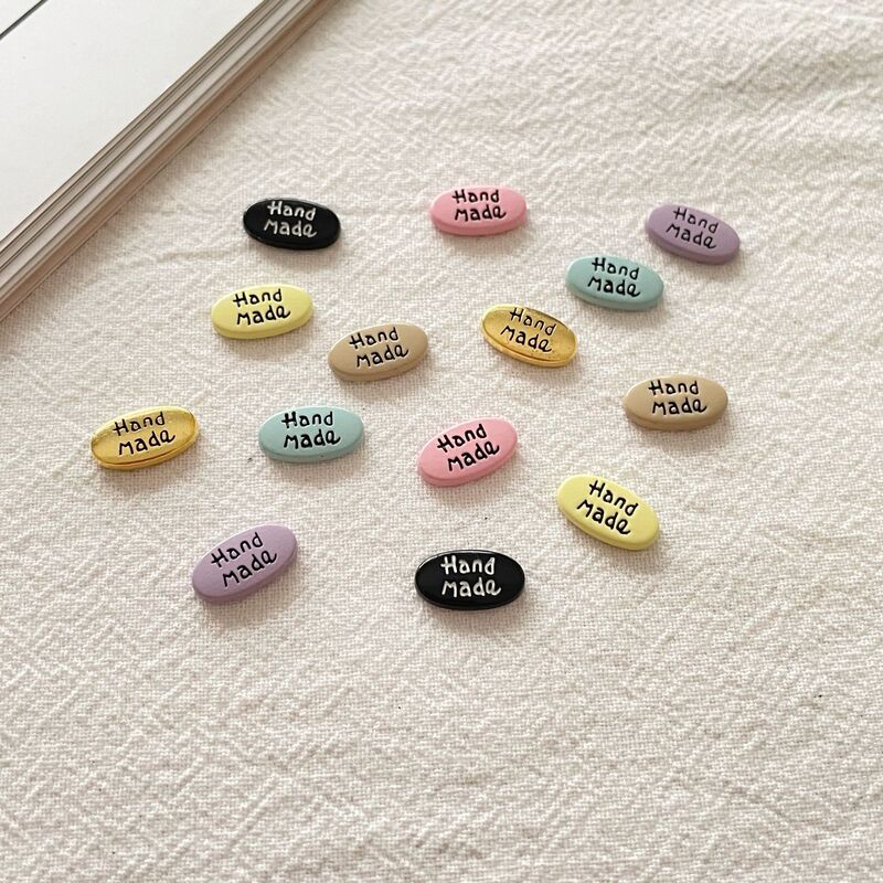 Color Retro Personality Letter Brand Oval Patch DIY Alloy Jewelry Accessories Headwear Hairpin Mobile Phone Shell Material