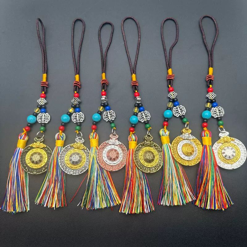 Double-sided pendant, ethnic accessory, Chinese horoscope, ethnic style