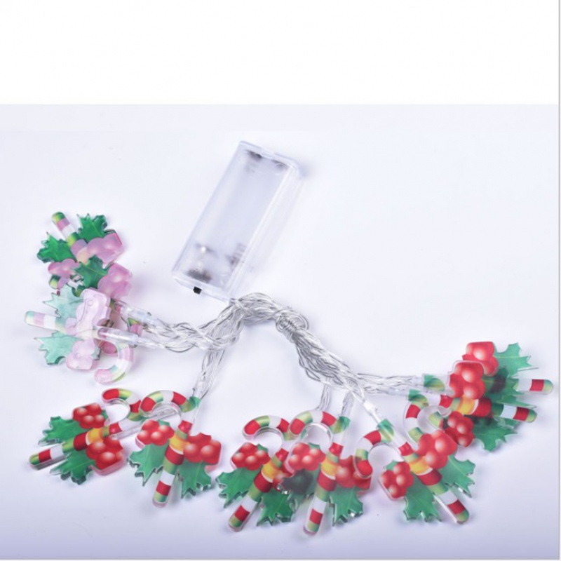 Decoraciones navideñas, Papá Noel brillante, muñeco de nieve de Navidad, arreglo de cadena de luces, decoraciones colgantes para árbol de Navidad, linternas pequeñas led