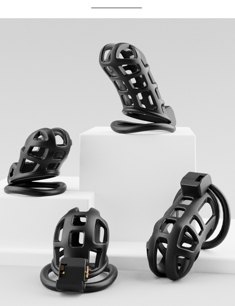 Male Chastity Cage with Auxiliary Belt, ABS and Metal Lock, Adult Couple Intimacy Accessory — detail image 30