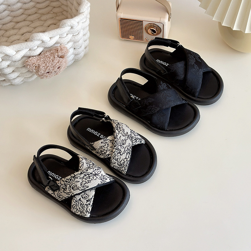 Kids Adjustable Strap Sandals Soft Sole Non Slip Beach Water Shoes for Boys And Girls_voghion.com