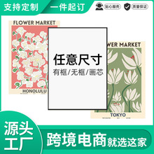 跨境来图定制加工高清喷绘帆布画画芯装饰画卧室客厅挂画墙面装饰
