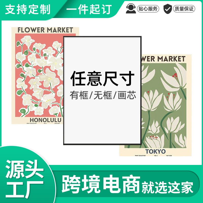 Трансграничная карта индивидуальная обработка струйная печать высокой четкости холст живопись ядро декоративная живопись спальня гостиная подвесная картина украшение стены