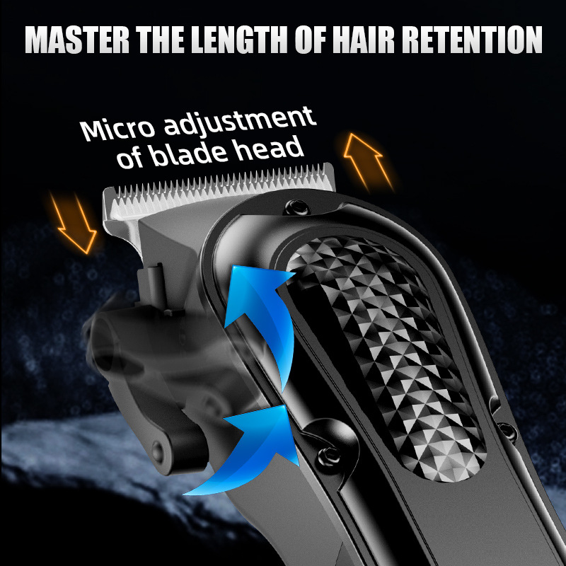 Electric Hair Clipper Set Digital Display Salon Grade Trimmer Engraved Haircut Tool_voghion.com
