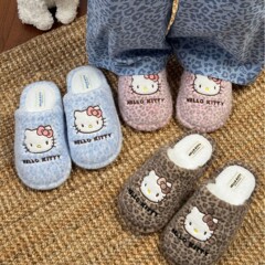三丽鸥正版棉拖鞋女冬天室内家居卡通毛绒拖鞋居家加绒保暖毛拖鞋