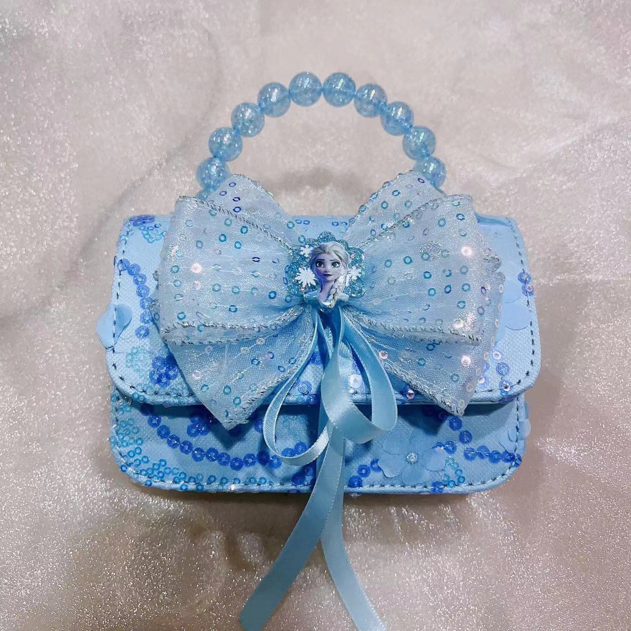 Nuevo bolso para niños niñas nuevo estilo princesa Elsa bolso de mano mochila helado de moda flash bolso lotes