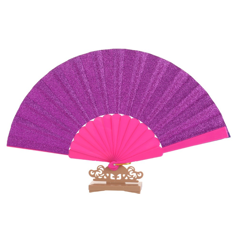 Fabricantes personalizados de color sólido plano ventilador de plástico cuadrado props de baile ventilador plegable plano tai chi doble ventilador plegable al por mayor