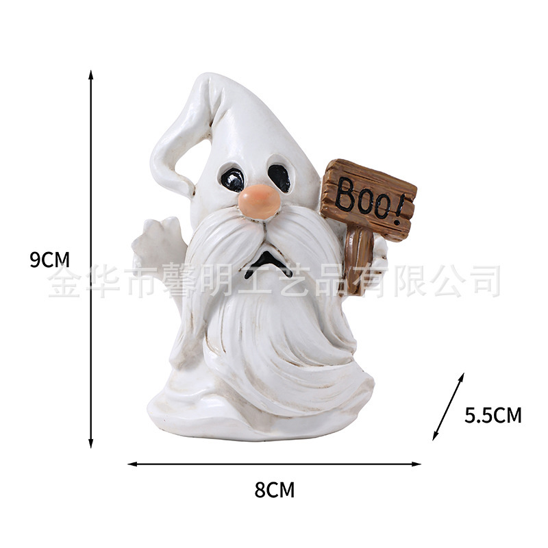 越境新型ハロウィーンかわいい幽霊小人創意パーティー装飾庭樹脂工芸品置物|undefined