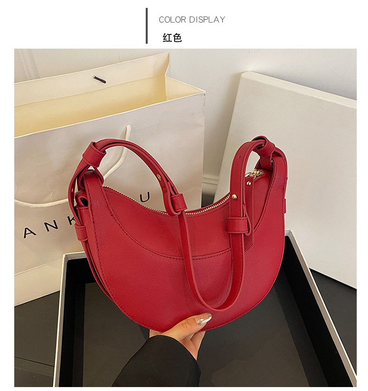 Bolsos transfronterizos mujeres 2024 nuevos bolsos de media luna, nicho, medio círculo, bolsos de silla de montar mujeres al por mayor de gran capacidad