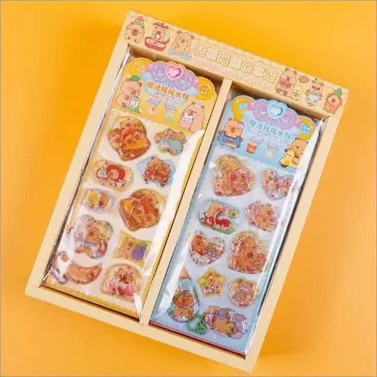 Pegatinas de mascotas lindas de Sanrio, calcomanías de agua de Kuromi de alta calidad que se sacuden y se pegan, pegatinas decorativas pequeñas con patrones para manualidades infantiles.