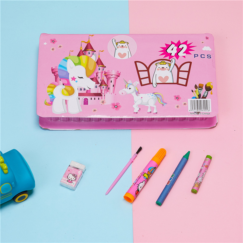 Juego de pinceles 208 Juego de bolígrafos de acuarela 150 con caballete Pintura de arte para niños 168 Regalos transfronterizos 86 colores