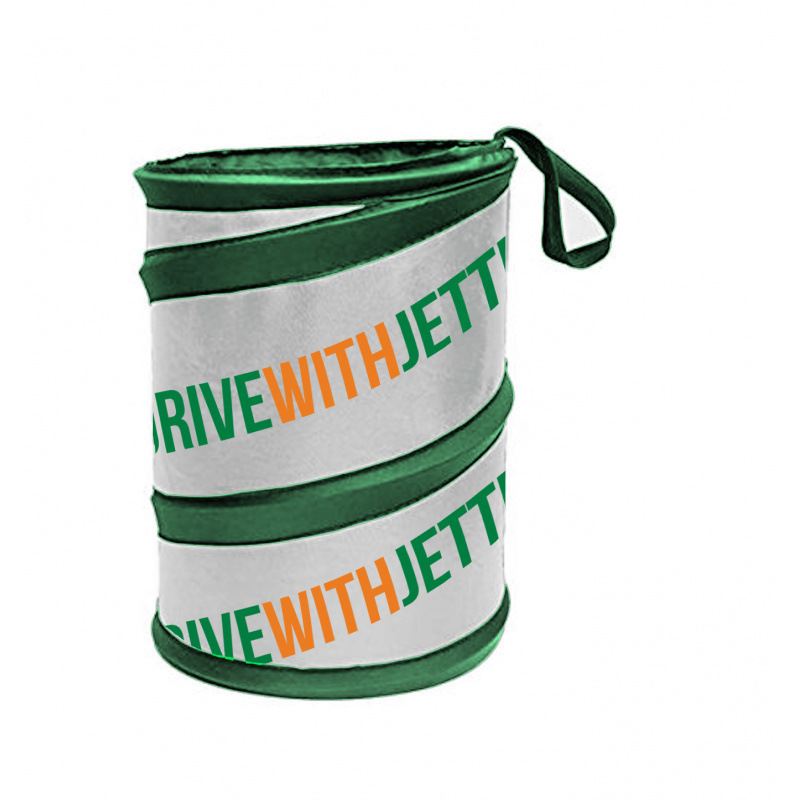 Printed Folding Round Fabric Car Storage Bag Storage Bucket Storage Basket Car Trash Can