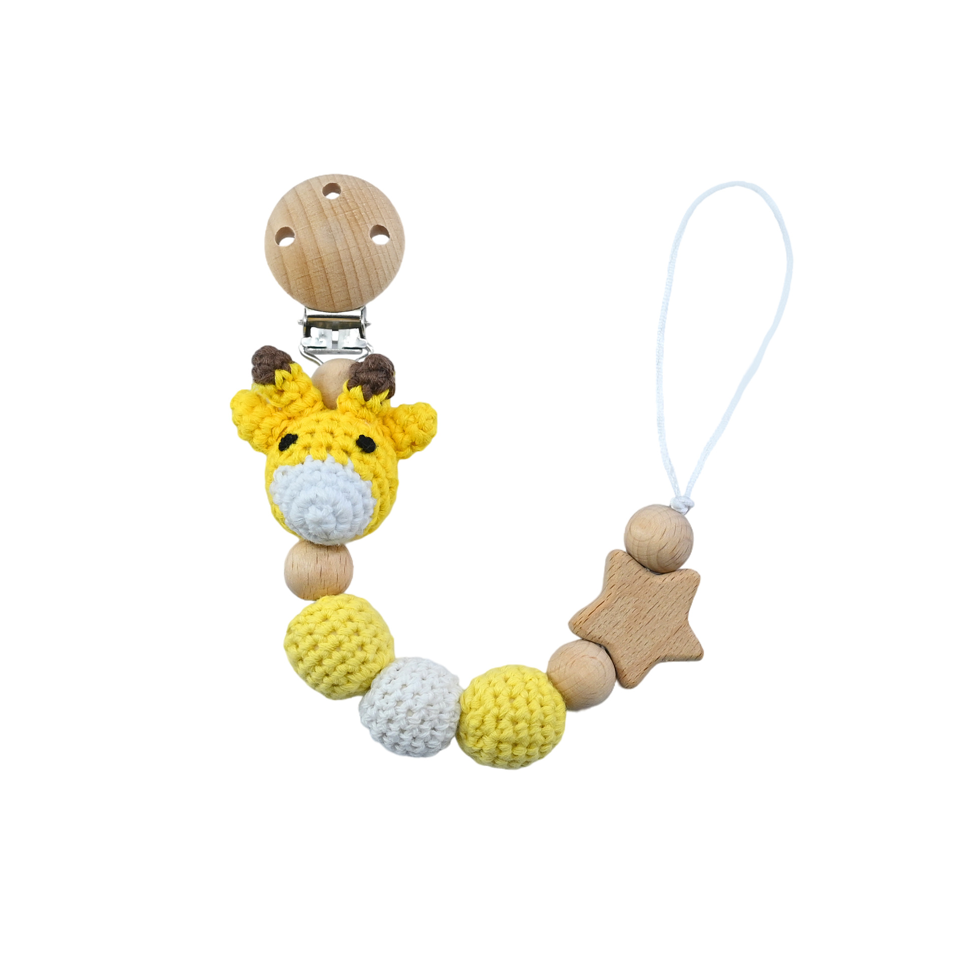 Cadena anti-caída de ganchillo Cadena de mordedor para bebés Palo molar para bebés Juguete Cuerda anti-pérdida Pegamento para morderse Cadena de chupete para bebés