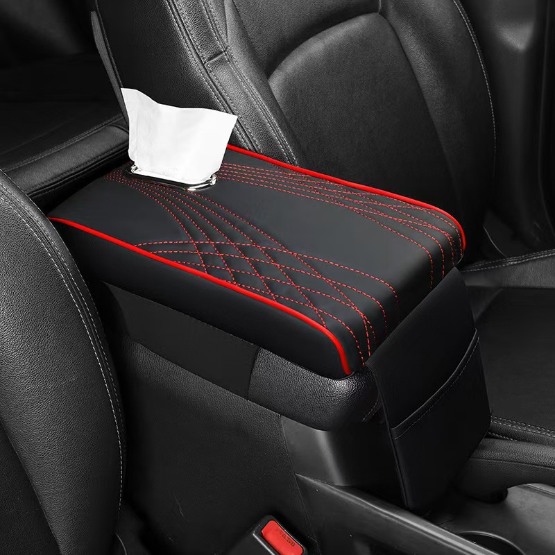 Universal – Car Armrest Box Armrest box pad - red