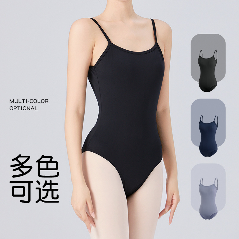 Ropa de baile para adultos y mujeres honda prueba de arte de verano Lycra ballet traje de gimnasia de alto tramo sin espalda traje de entrenamiento básico