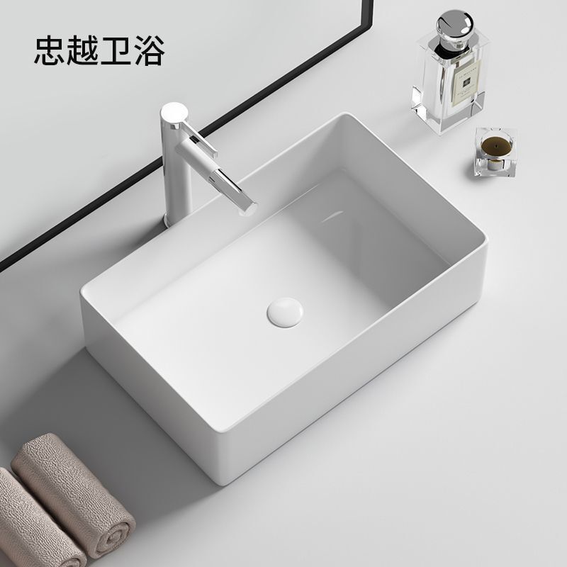 Foam Pottery Deepened Terrace Basin Splash-proof Large Size Ceramic Bathroom Household Wash Basin Balcony Washbasin Single Basin