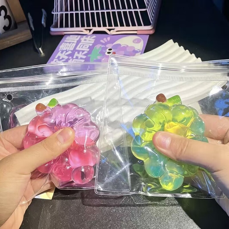 Simulated Bayberry Squishy Toy, the Same Model as on Xiaohongshu, Stress-Relief Toy, Simulated Fruit Grape Squishy Toy for Venting