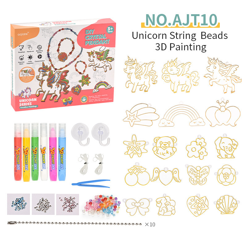 Colgante de Pintura de Gel DIY Plástico Graffiti para Niños image 17