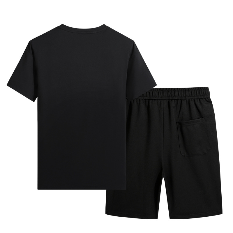 22年新款夏季男士短袖T恤 休闲运动套装宽松型短裤跑步健身速干服