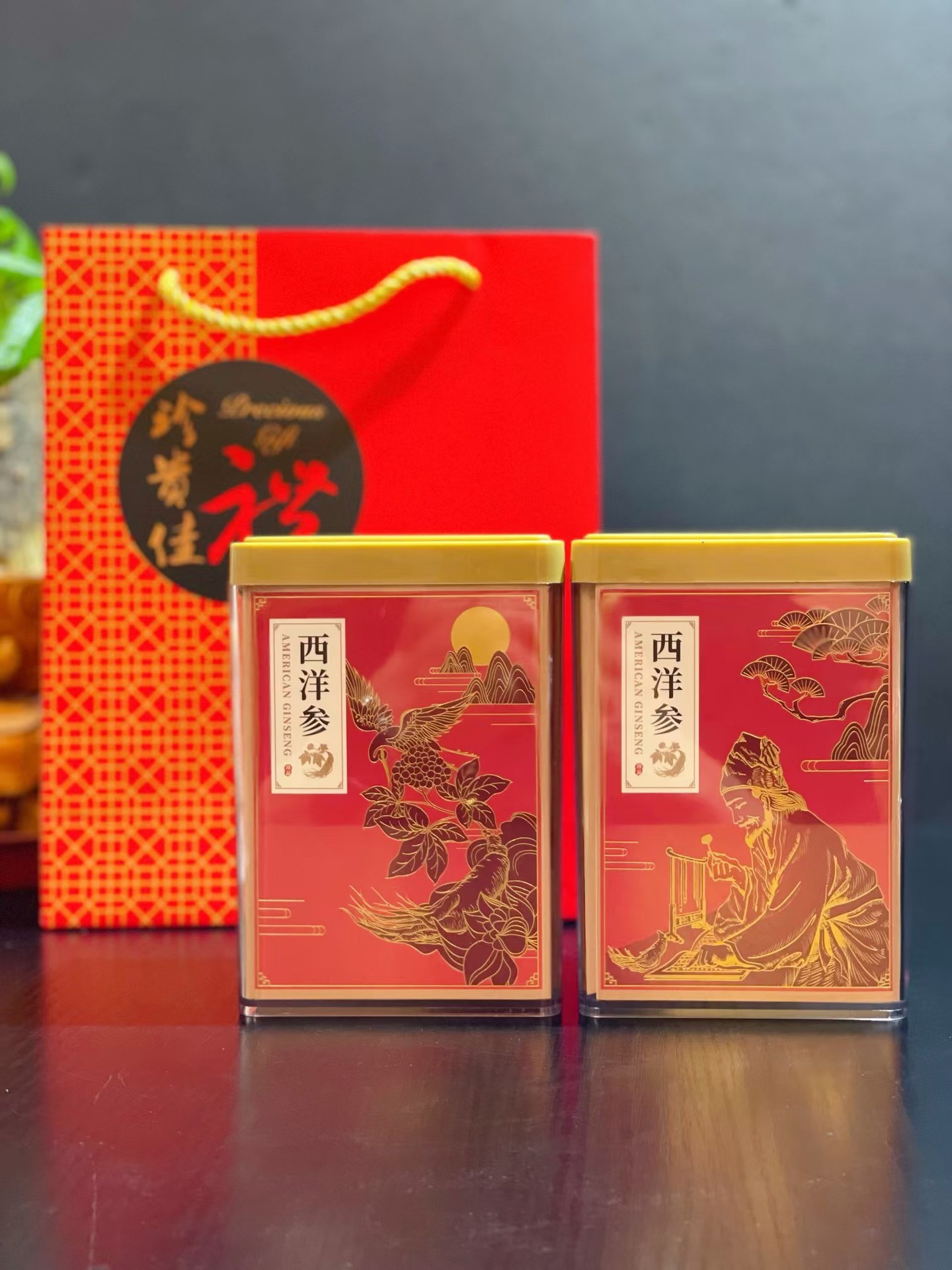 American Ginseng Teabag Triangle Pack Jilin Ginseng Wellness Tea Gift Box overview
