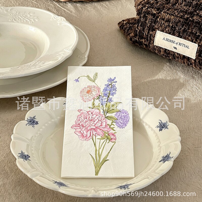 20 Pieces of Retro Beautiful Flower Colorfulful Napkins Wedding Printed Paper Towels Restaurant Hotel Decorative Placemats 33*40 20 Pieces of Retro Beautiful Flower Colorfulful Napkins Wedding Printed Paper Towels Restaurant Hotel Decorative Placemats 33*40