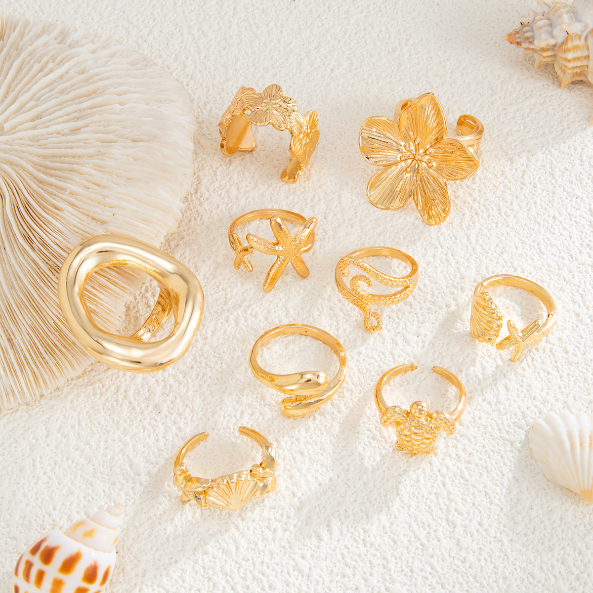 02 라이트 골드 반지 세트 7000