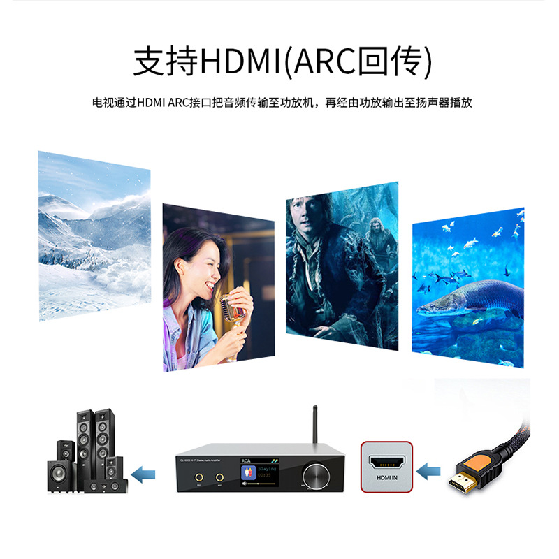 Nuevo Karaoke profesional popular transfronterizo digital con el amplificador de potencia inalámbrico del hogar 2X50W del bluetooth con salida SUB