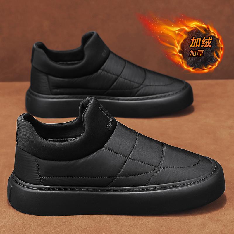 Invierno nuevo estilo más terciopelo engrosamiento suela gruesa zapatos de hombre Northeast zapatos deportivos cálidos moda casual botas de nieve cabello de una pieza