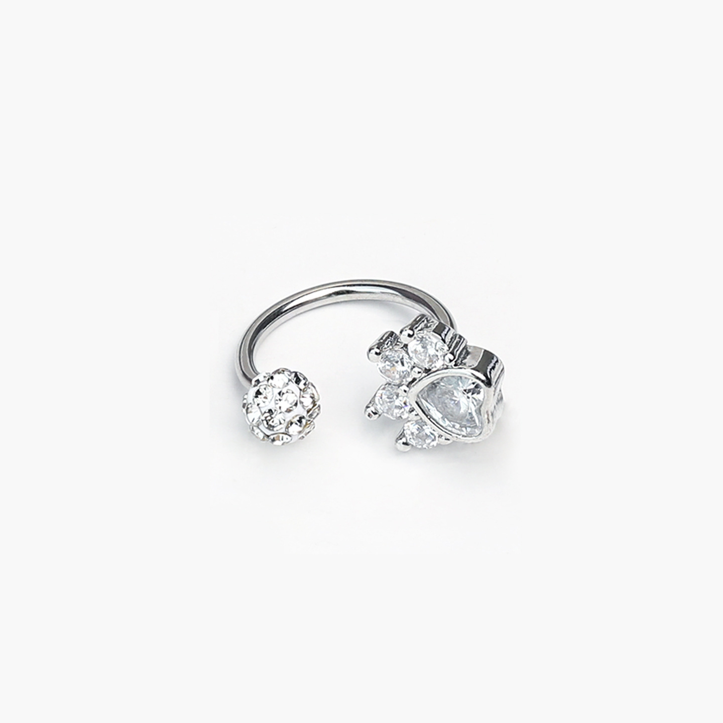 Labret piercing jewelry detail image