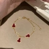 Golden red bracelet