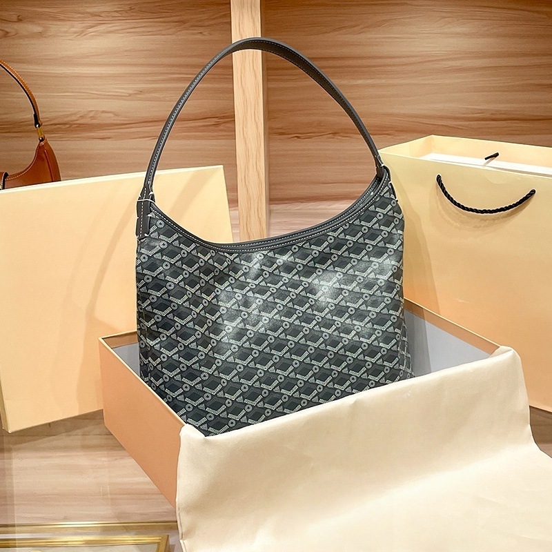 Dogtooth HOBO 脇の下バッグ女性のための 2025 新しいファッション夏ニッチ大容量ショルダーバッグ通勤女性のバッグ|undefined