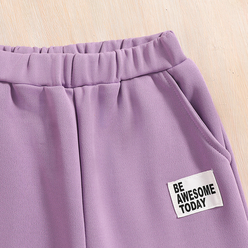 Abbigliamento per bambini 2023 autunno/inverno nuovi pantaloni casual con cappuccio a maniche lunghe per bambini set in due pezzi per ragazze_voghion.com