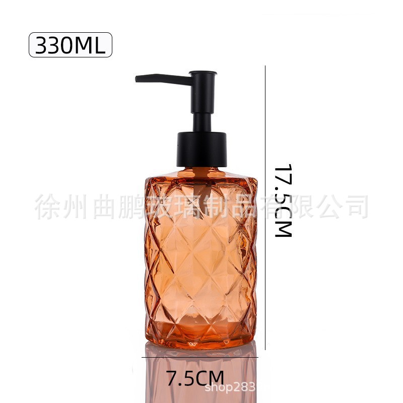 주황색 + 검정색 펌프 헤드, 투명