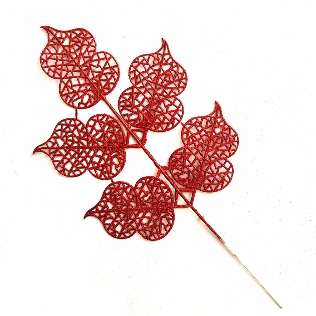 2024 nueva Navidad transfronteriza 42cm oro en polvo decoración especial para el hogar decoración de cinco hojas de simulación de calabaza