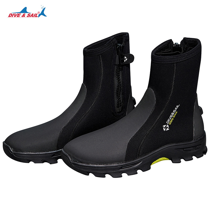 5mm Diving Boots, Hard-Soled High-Top, Non-Slip, Anti-Scratch, Anti-Thorn, Warm and Wear-Resistant, Outdoor River Tracing Shoes, Snorkeling and Sailing Equipment