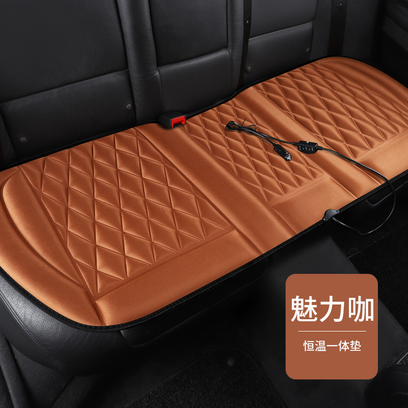 新型車載自動車加熱座布団冬自動車保温背もたれ座布団後部座席三人座布団長座布団|undefined