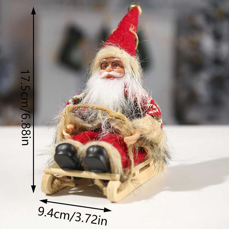 Fabricantes para DIBUJOS ANIMADOS paño felpa Santa Claus muñeca colgante adornos juguetes Navidad decoraciones