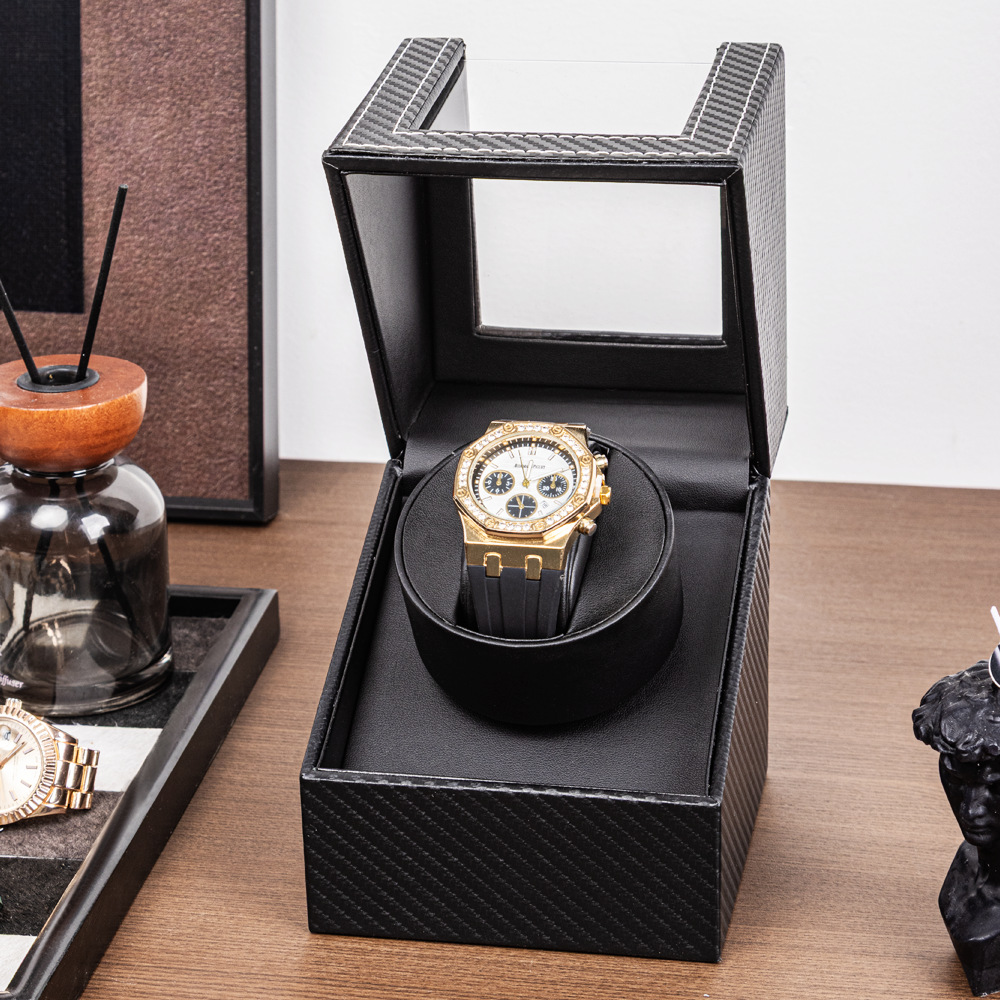 In-Stock Wholesale Watch Winder Mechanical Watch Winding Box Watch Turner Motor Box Watch Storage Box Anti-Magnetic Jewelry Box