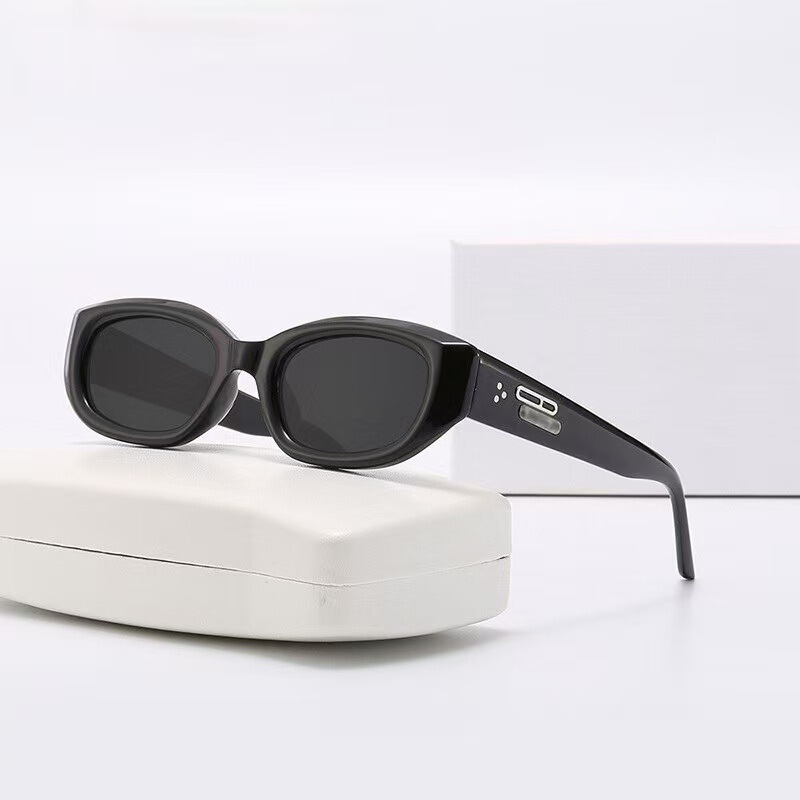 Jackson Wang Style Polarized Sunglasses for Men and Women, Retro Flat Frame Hong Kong Style 90S New Youth Fashion