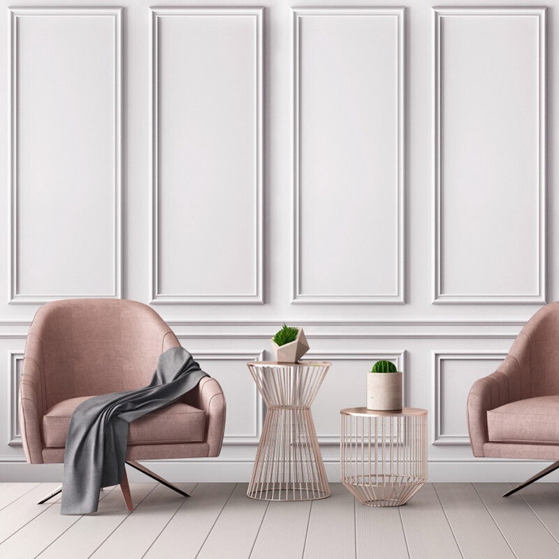 Nordic Light Luxury Gypsum Line Wallpaper for Living Room Tv Background Wall, Clothing Store Faux Wood Frame Wall Panels, Wall Fabric Nordic Light Luxury Gypsum Line Wallpaper for Living Room Tv Background Wall, Clothing Store Faux Wood Frame Wall Panels, Wall Fabric