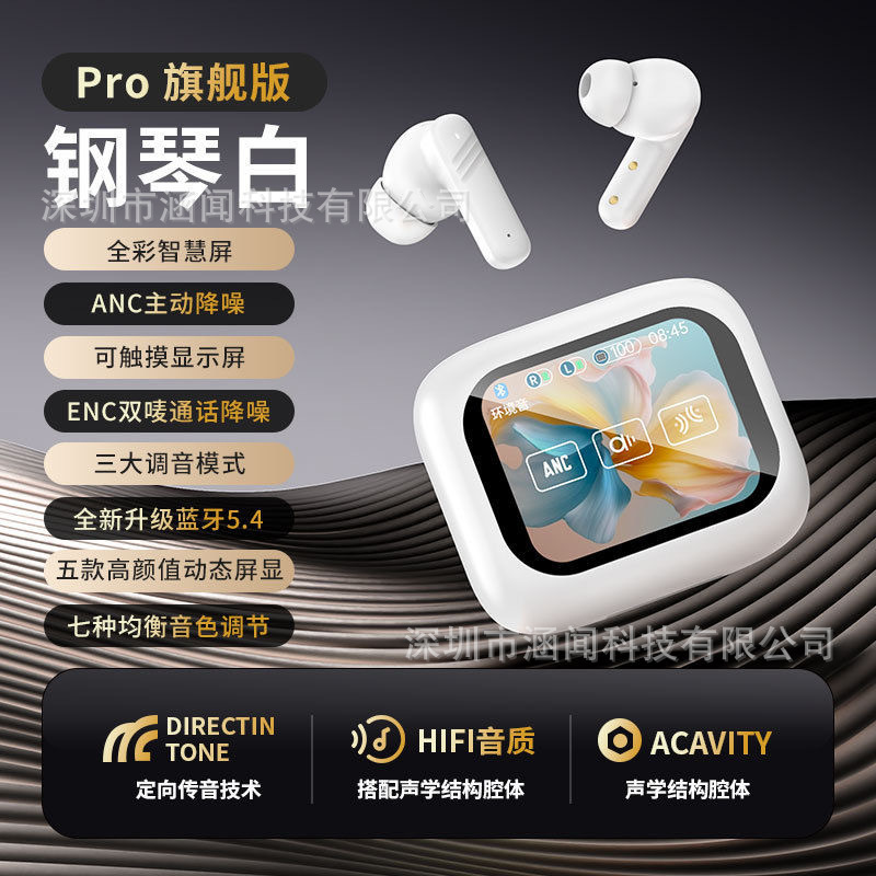 Auriculares Bluetooth AI LX10 con pantalla digital, cancelación de ruido y batería de larga duración