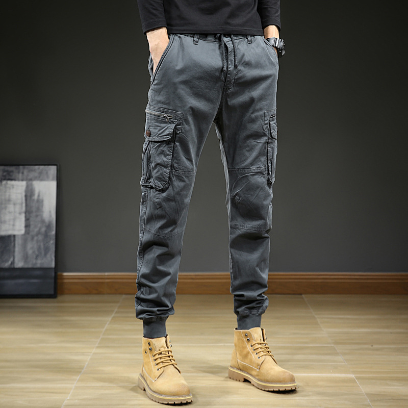 Men's Summer Japanese Overalls Loose High-end Sense Fashionable Simple Outdoor Sports Trousers Fashionable Brand Men's High-end Sense