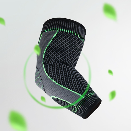 Amazon Sports Knit Double Ribbed Pressure Elbow Support with Four-Way Stretch Fitness Anti-Slip Breathable Sweatproof Nylon Elbow Support