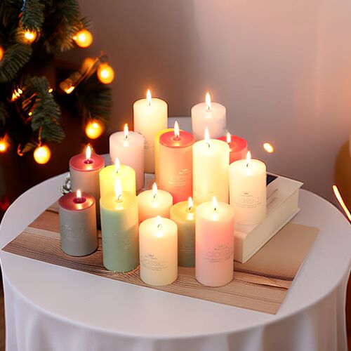 Huan Shuo Cylinder Scented Candle Holder Candle 5*7cm Home Decor Creative Gift Power Outage Household Round Candle