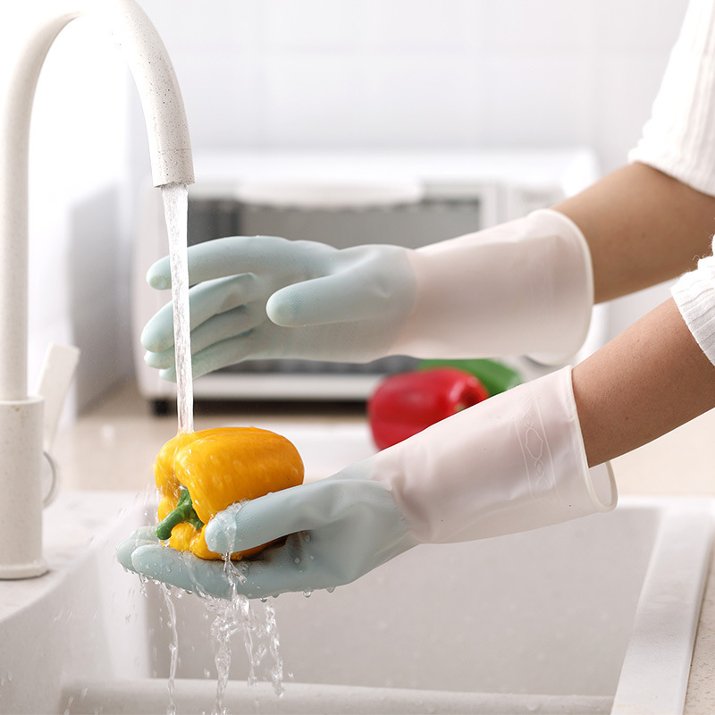ゴムラテックス食器洗い用防水家庭用キッチン食器洗い用手袋2組、家事、掃除、洗濯用、耐久性あり|undefined