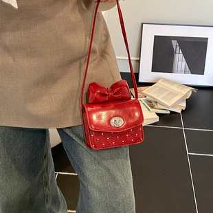 Mini Children's Bag for Girls with Bow, High Appearance, Cute Crossbody Accessory, Small Trendy Bag, Parent-Child Lipstick Bag