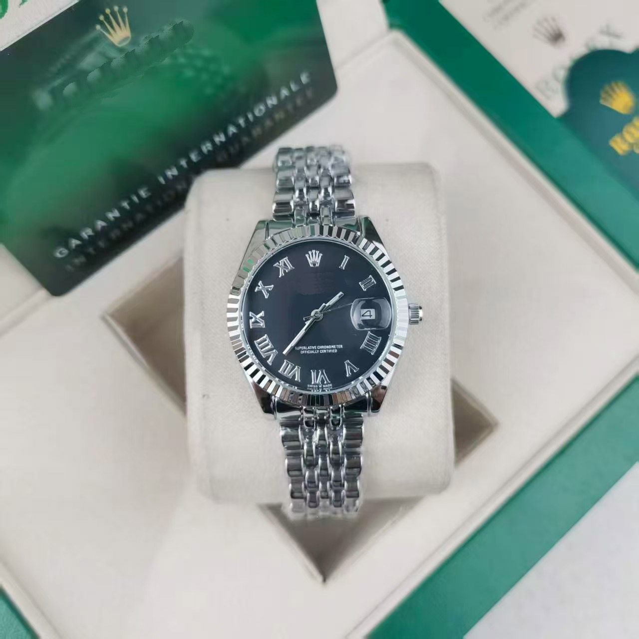 노가 일지 여성용 32mm 쿼츠 손목시계 스테인리스 스틸 솔리드 밴드 패션 데