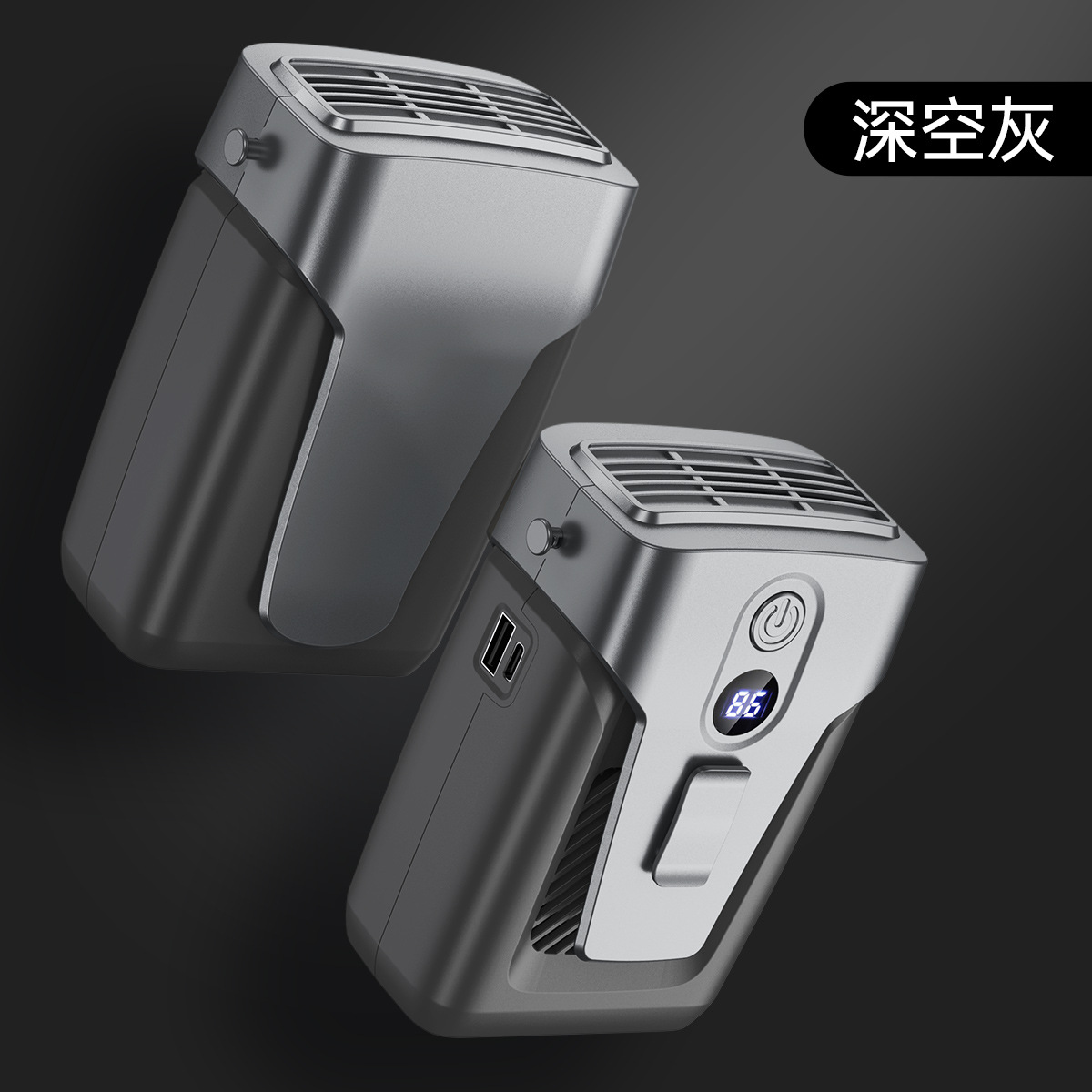 Ventilador de cintura para exteriores de 12000 mAh, ventilador de cuello portátil sin aspas de alta potencia para obras de construcción, pequeño ventilador personal.